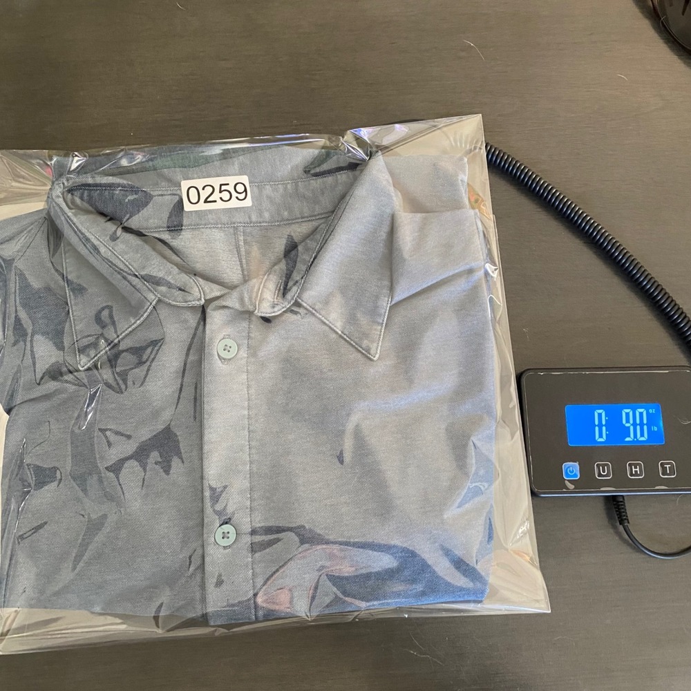 Lululemon Mens Short Sleeve Button Down Shirt Blue Heathered Tech Polo M - Picture 10 of 10